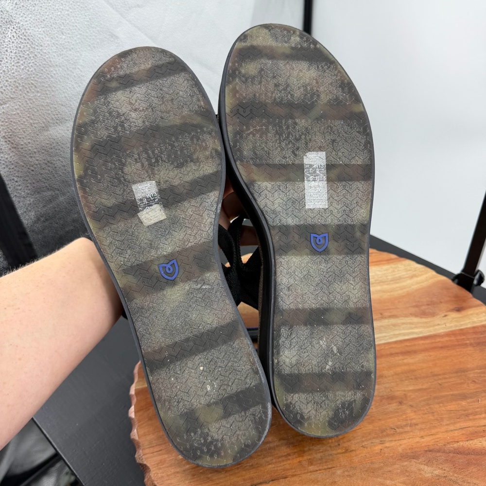 Rothy's Black and Tan Platform Sandals - Picture 5 of 8
